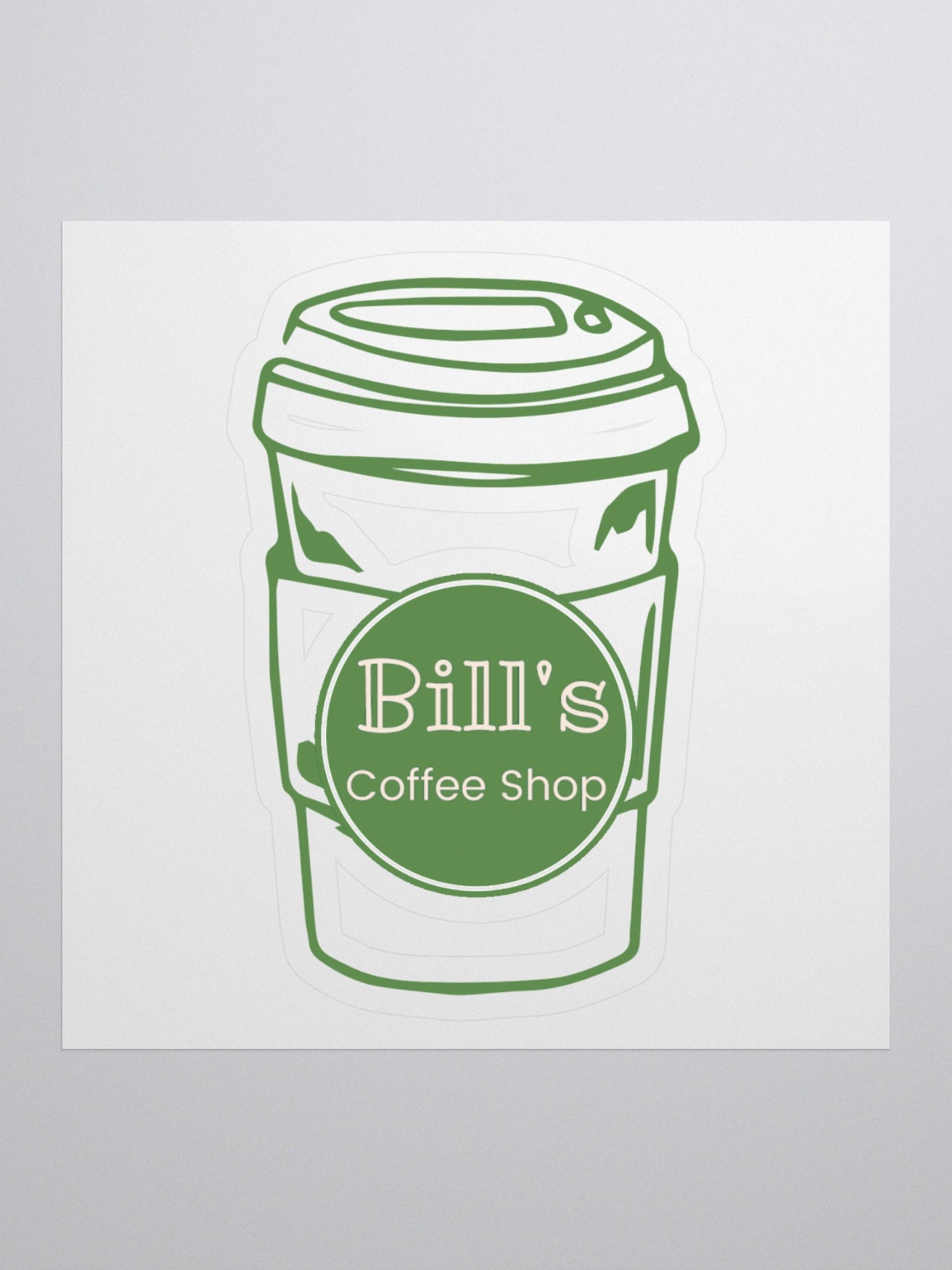 Bill's Coffee Shop Coffee Cup Sticker product image (1)