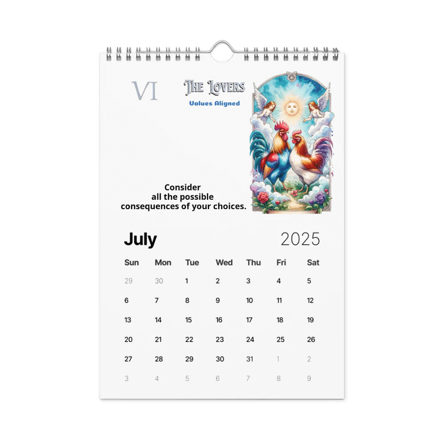 Chicken Tarot Inspiration 12 Month Wall Calendar product image (12)