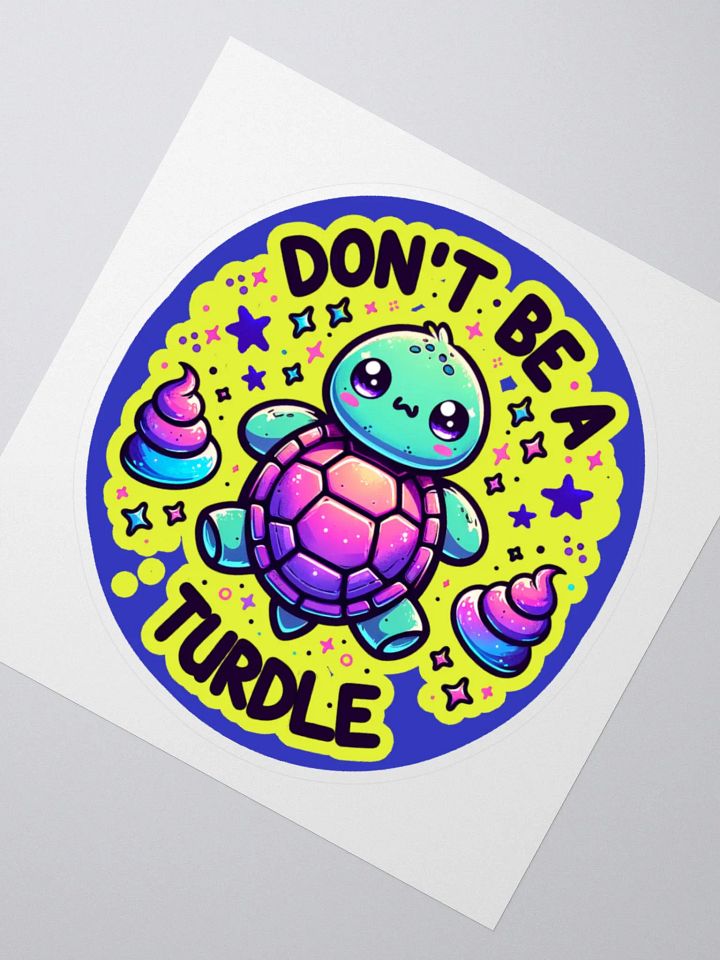 Sparkling Turtle Kiss Cut Sticker product image (5)