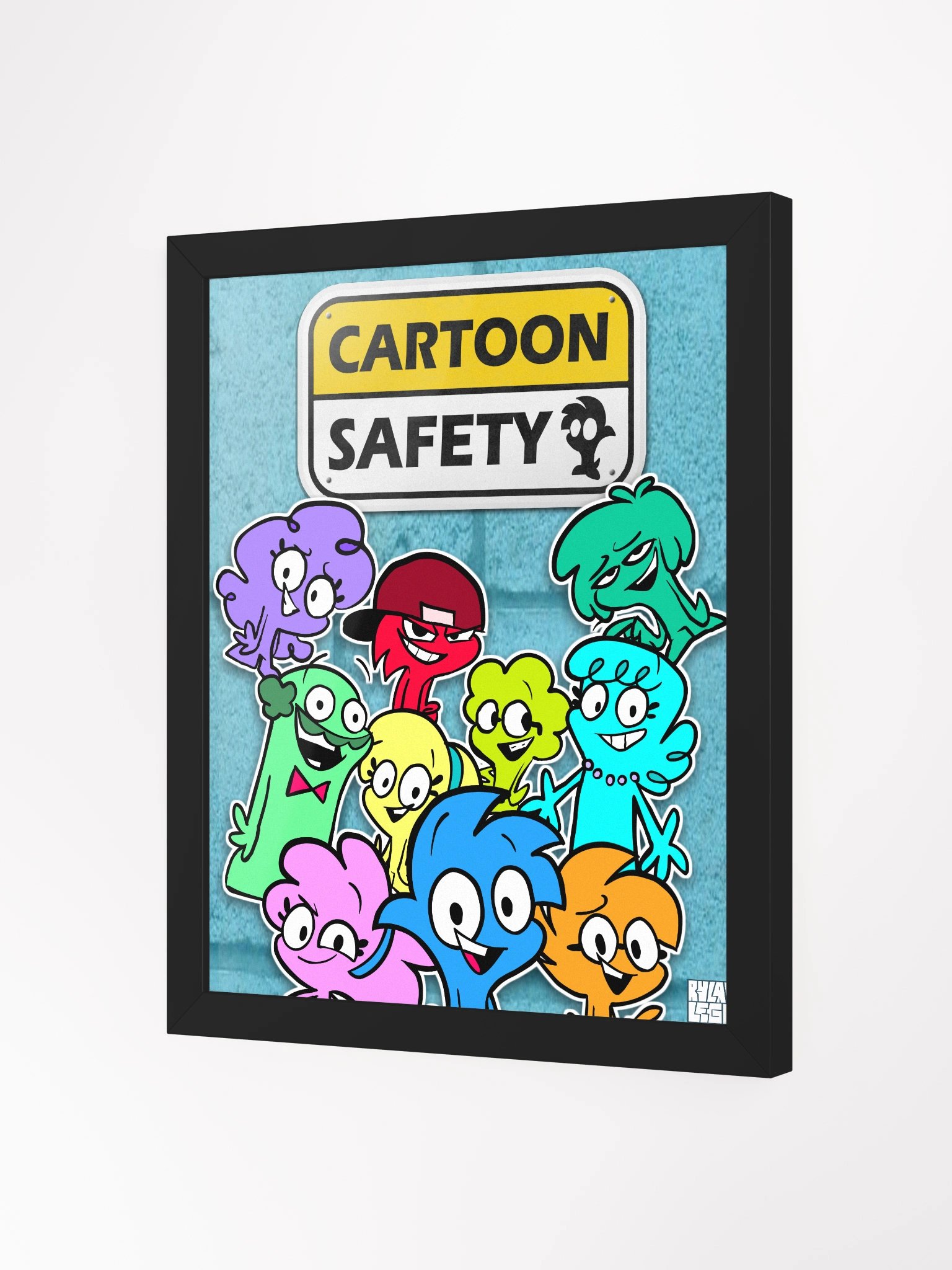 Cartoon Safety Framed Poster product image (2)