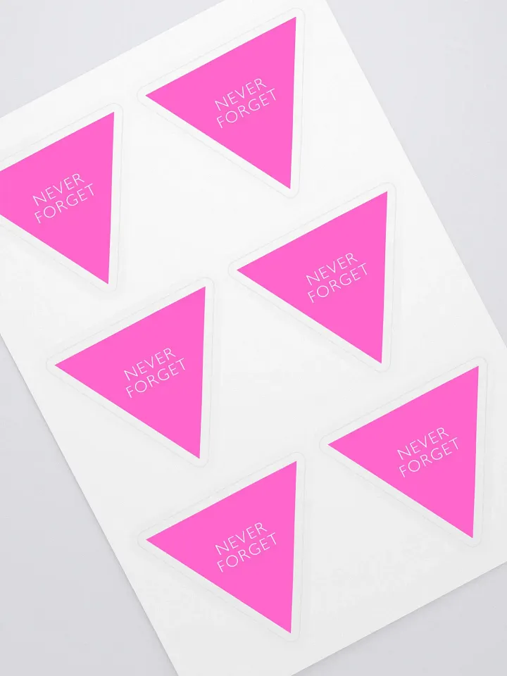 Never Forget - Pink Triangle - Stickers product image (1)