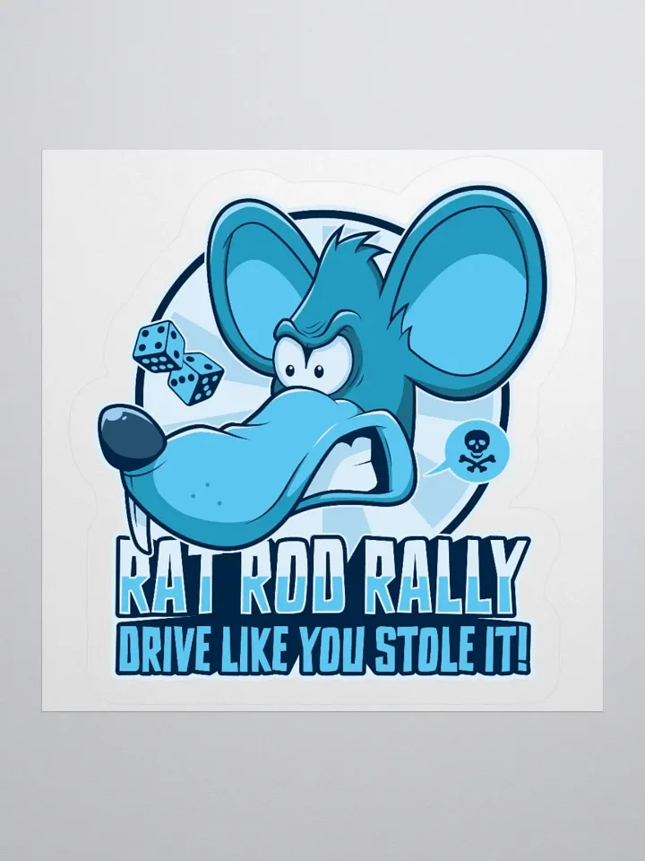 Funny Rat Rod Sticker – Hot Rod Rally Cartoon Decal product image (3)