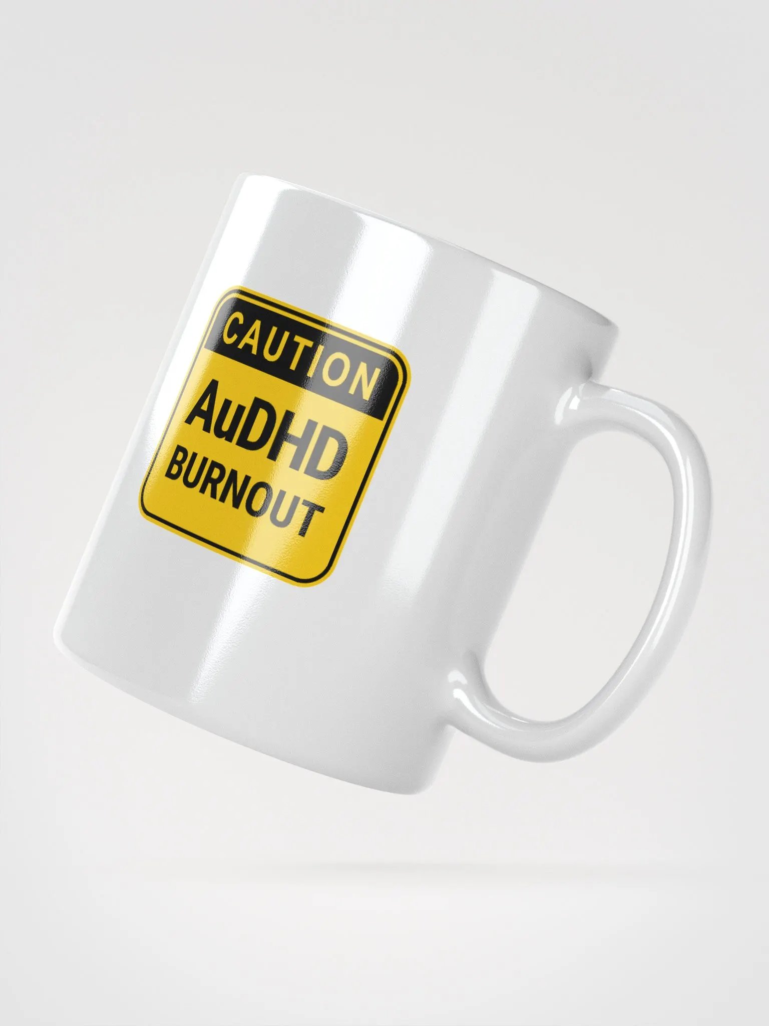 CAUTION: AuDHD BURNOUT Ceramic Mug product image (3)