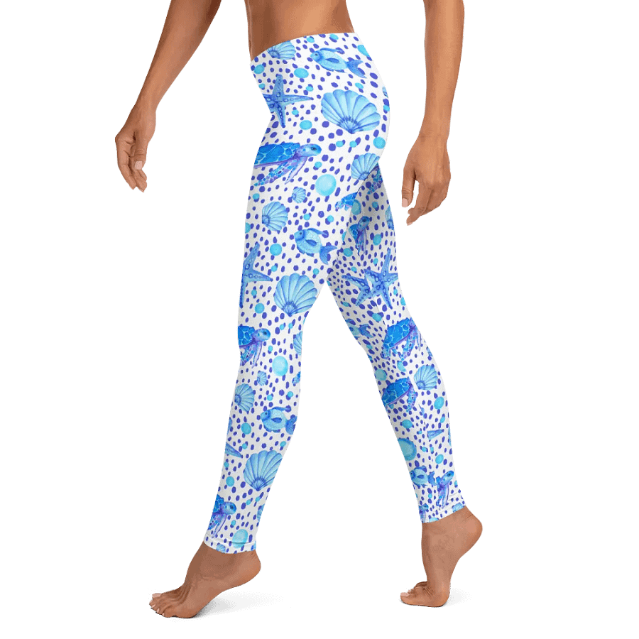 ladies leggings with sea turtle print.  Ideal gift fot the nature andeco lover. product image (11)