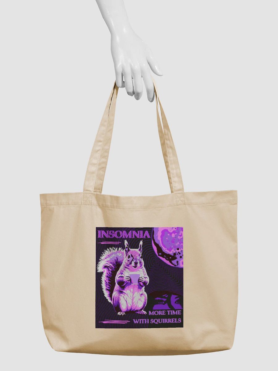 Insomnia Squirrel Organic Tote Bag product image (3)