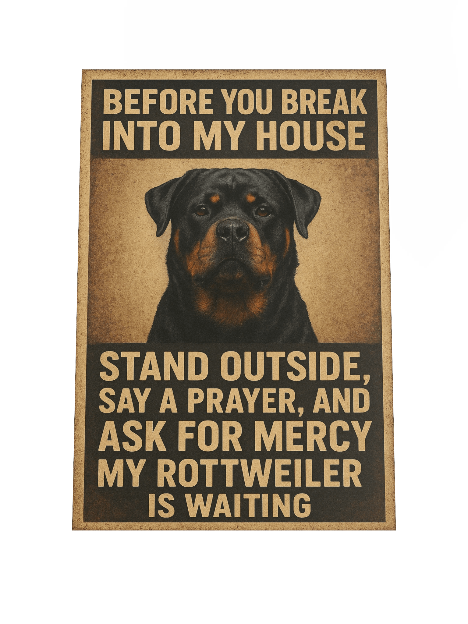Rottweiler Warning Poster product image (3)