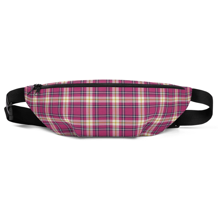 Hot Pink and Navy Blue Plaid Fanny Pack product image (2)