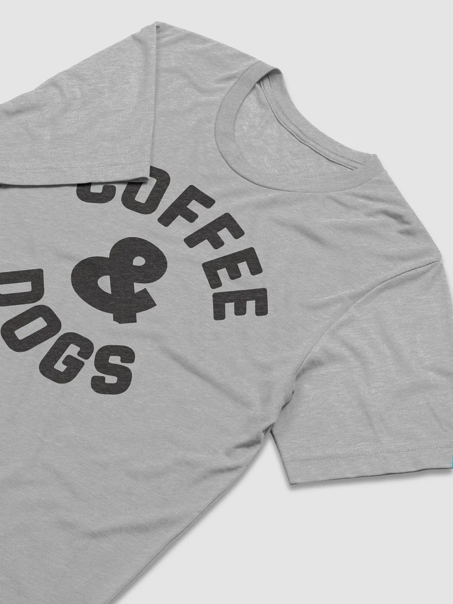 Coffee & Dogs // Unisex Triblend (Black Heather text) product image (9)