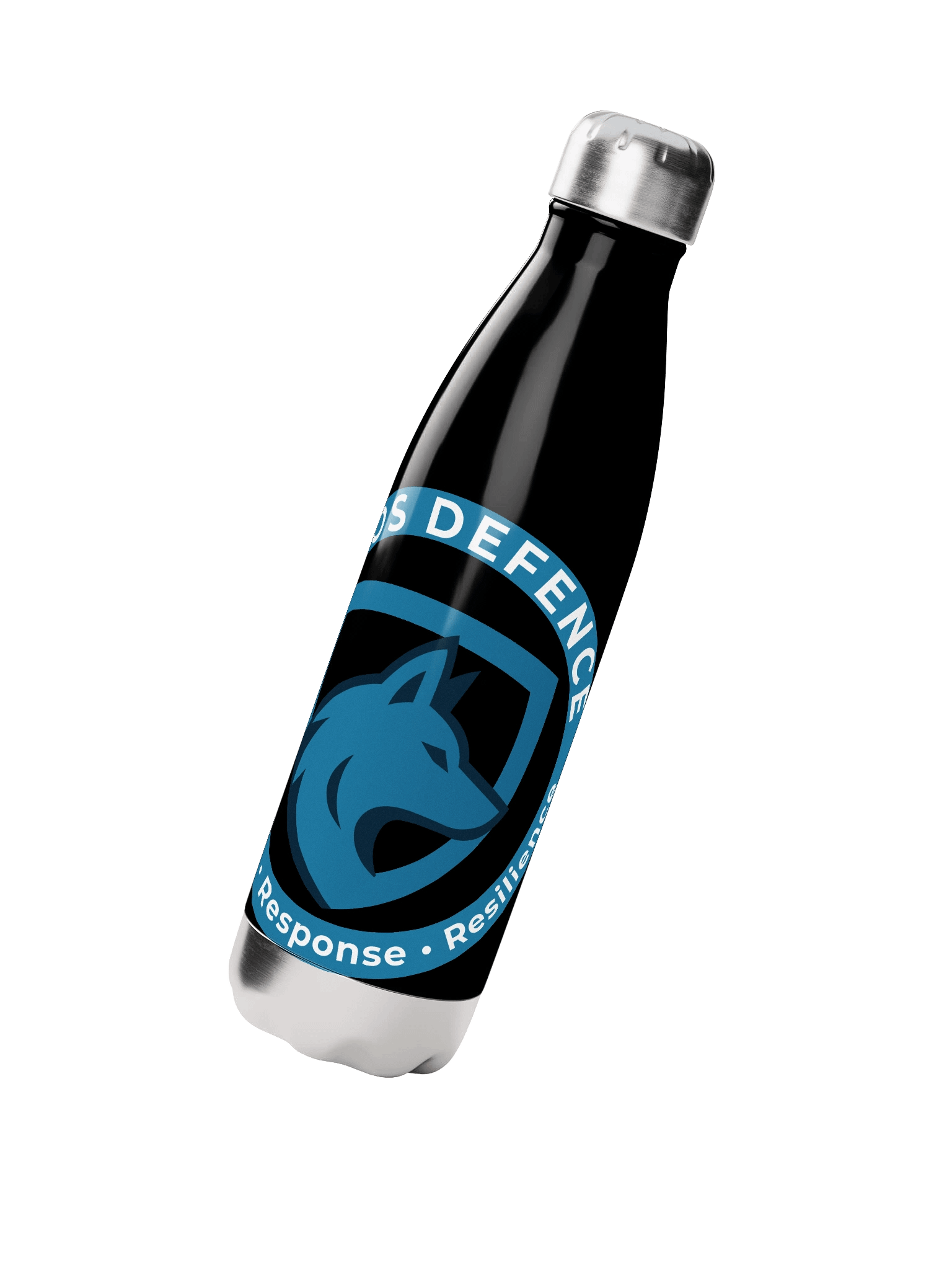 Lykos Defence Wolf Logo Stainless Steel Water Bottle product image (2)