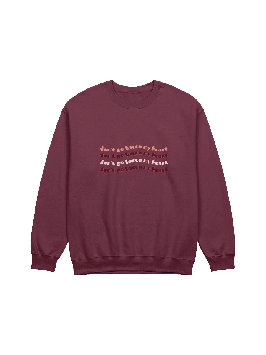 Bacon My Heart - Crewneck Sweatshirt Burgundy Edt. product image (2)