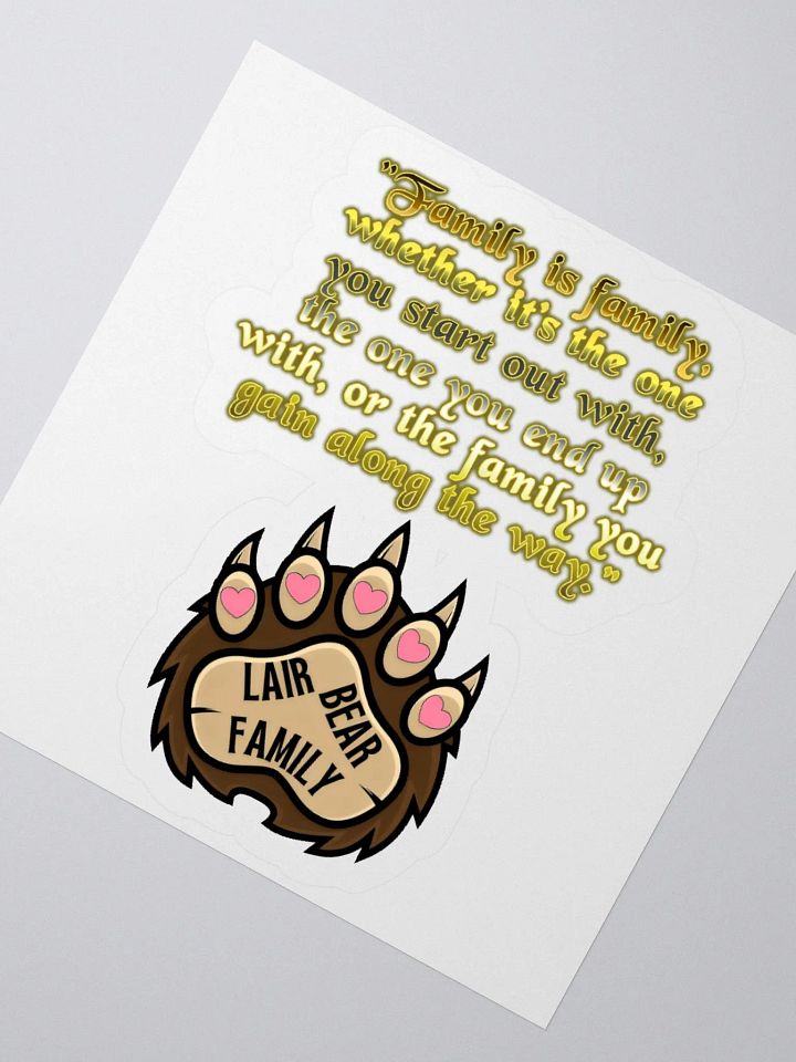 Lair Bear Family Quote Stickers product image (4)