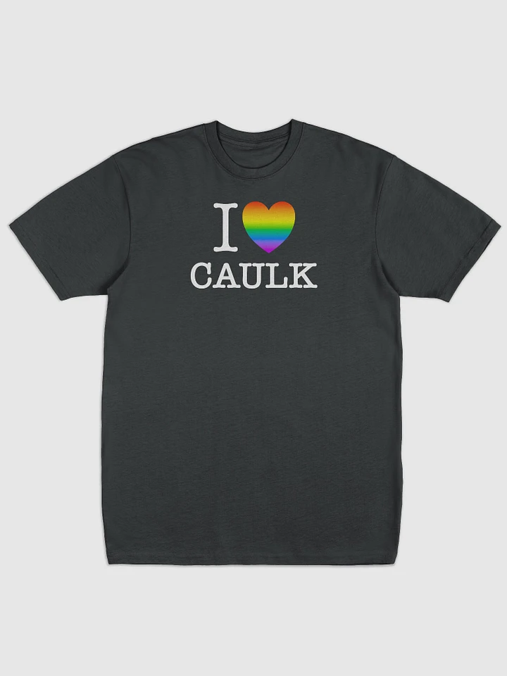 I LOVE CAULK Rainbow / Dark Heavyweight Tee product image (1)
