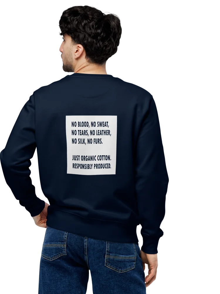 Embroidered Logo Sweatshirt in French Navy with Backprint product image (1)