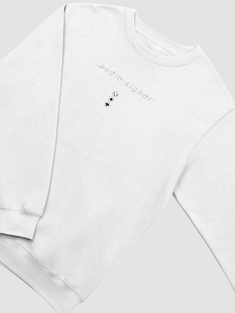 Sudadera blanca con cuello redondo Audio Signal product image (1)
