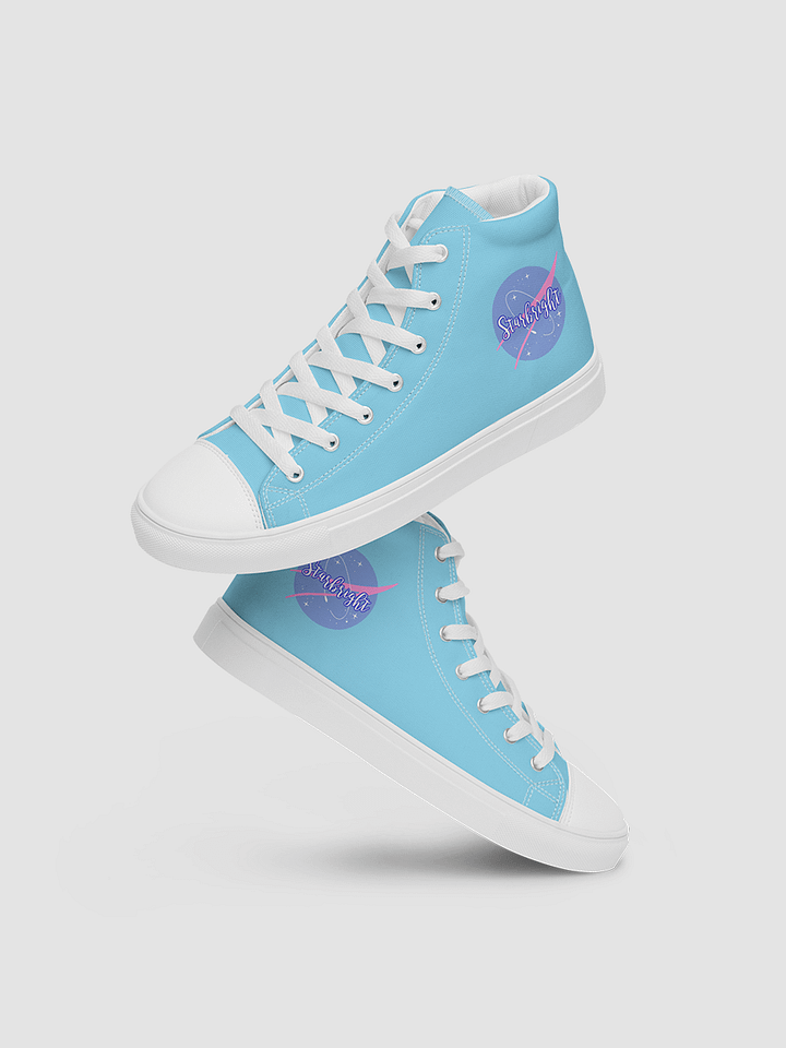 Baby Blue Starbright The Band Women's High Top Canvas Shoes product image (1)