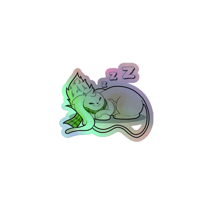 'Nap Time...' Holographic Sticker product image (1)