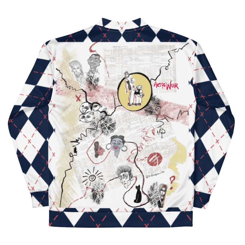 ArtToon #1 Unisex Bomber Zip Jacket/Argyle product image (5)