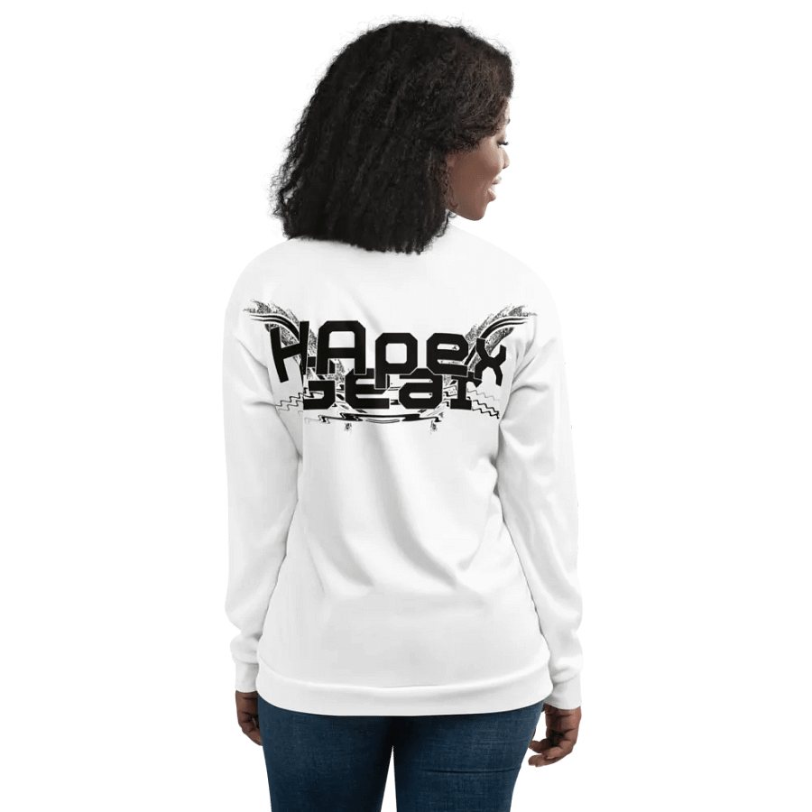 Black HApex Gear Black Logo - White - Bomber Jacket product image (8)