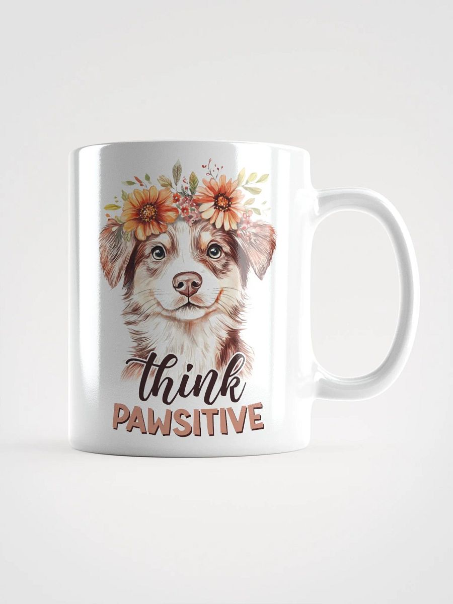 Cute Dog Pawsitive Vibes Glossy Mug product image (1)