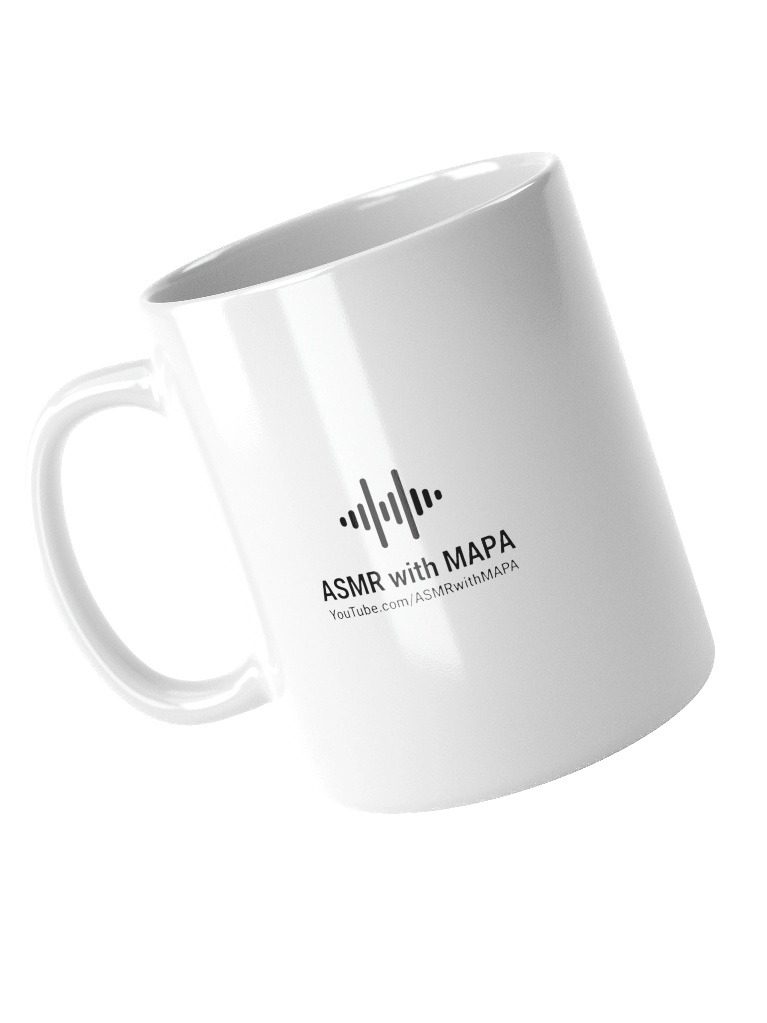 ASMR with MAPA White Mug – Black Soundwave Logo & Text (11oz, 15oz, 20oz) product image (10)