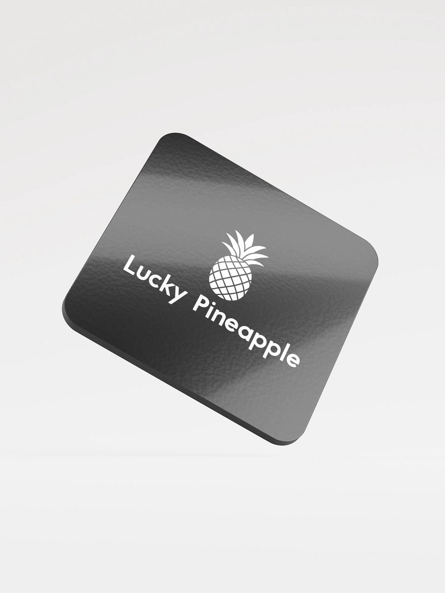 Lucky Pineapple Films Logo Black Coaster product image (1)