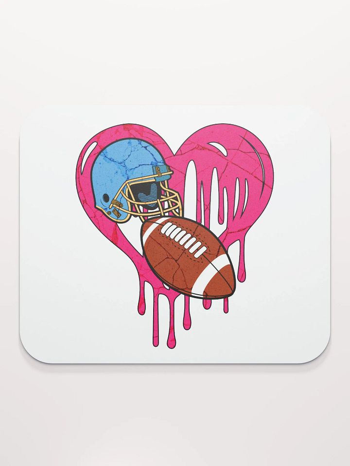 Heart Football Mouse Pad product image (2)