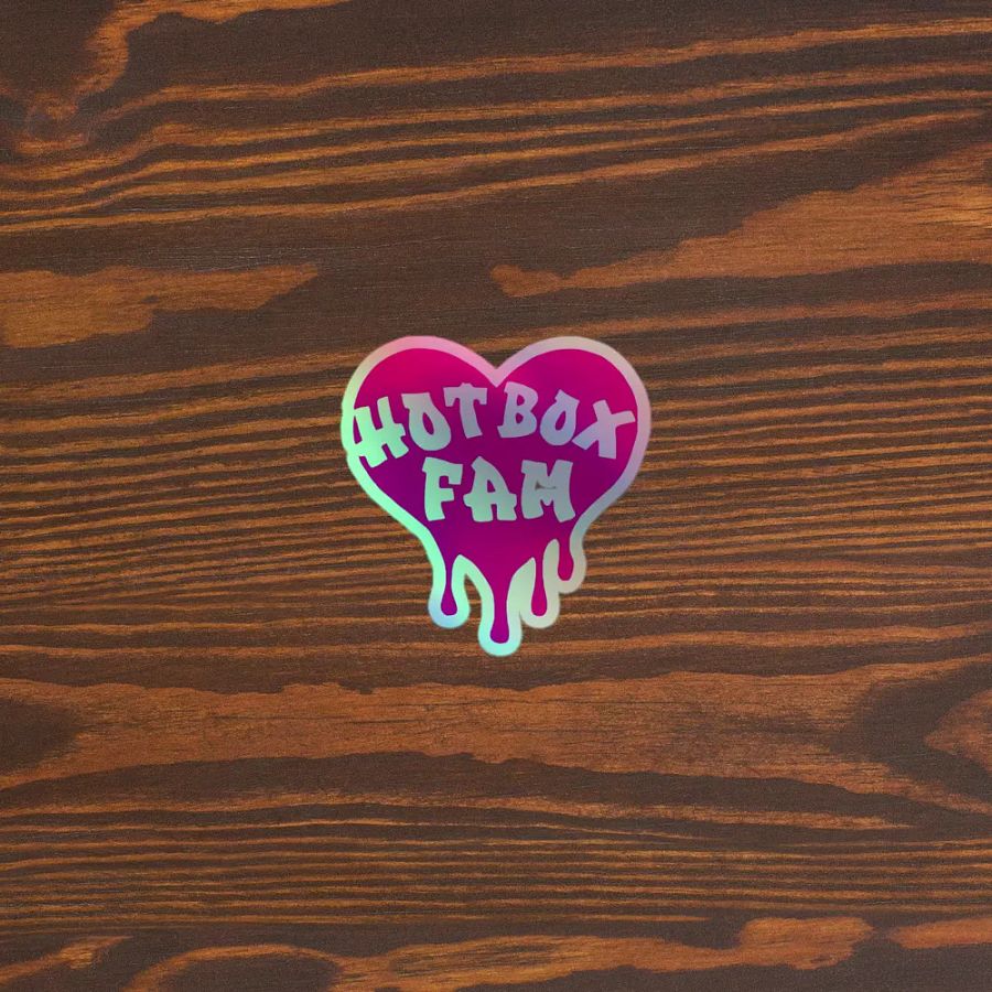 HOT BOX FAM TRANSPARENT HOT PINK LOGO STICKER product image (5)