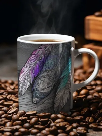 G Feathers, White Glossy Mug product image (2)