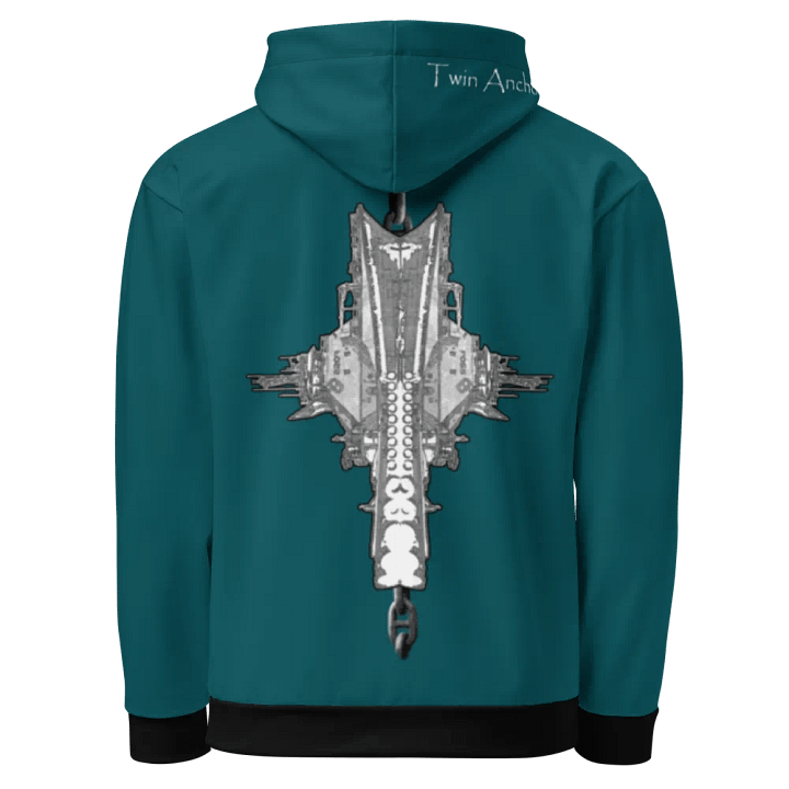 Teal Foss double tug Sketch Hoodie product image (1)