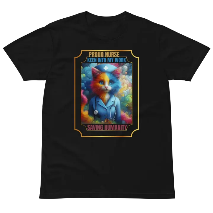 Whimsical Nurse Cat Unisex T-Shirt product image (4)