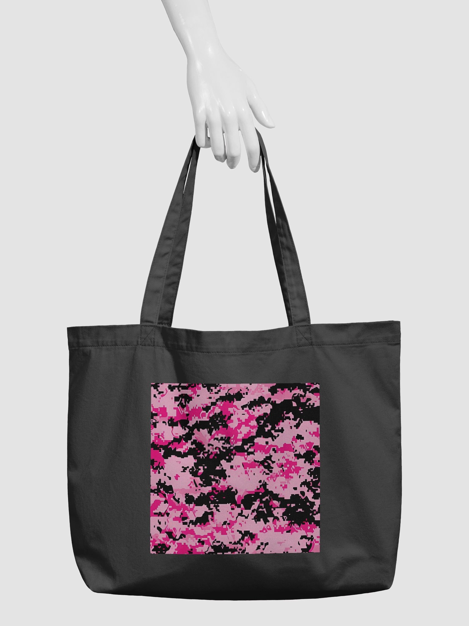 Pixelated Pink Camo Tote Bag product image (3)
