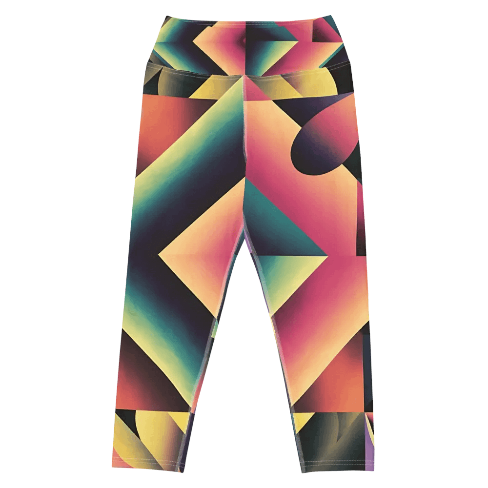 Abstract Lithographic Pattern Design Yoga Capri Legging - V7 product image (4)