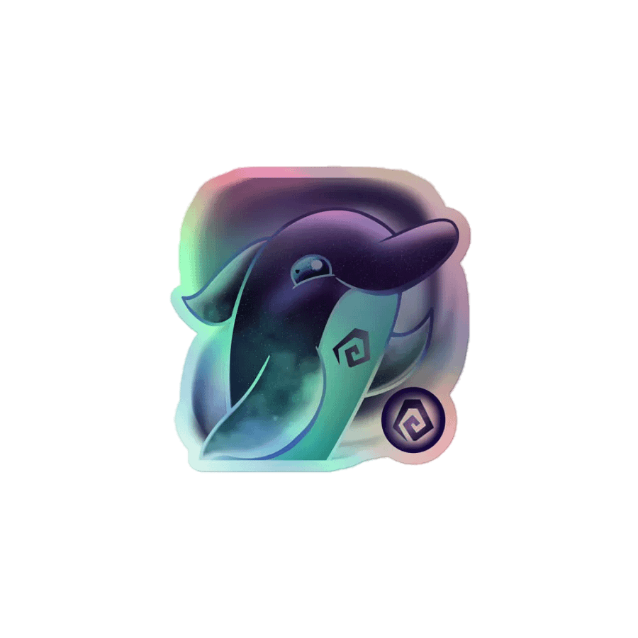 CELESTIAL SHADOW DOLPHIN - HOLOGRAPHIC STICKER product image (1)