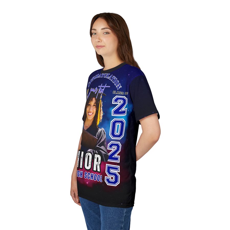 Graduation Shirt Template 2025 | Editable Senior Sublimation Design | All Over High School Graduate Tee PNG | Digital Download product image (2)