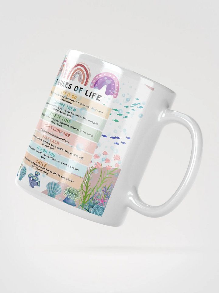 7 Rules of Life Positive Pastel Color Coffee Mug product image (2)