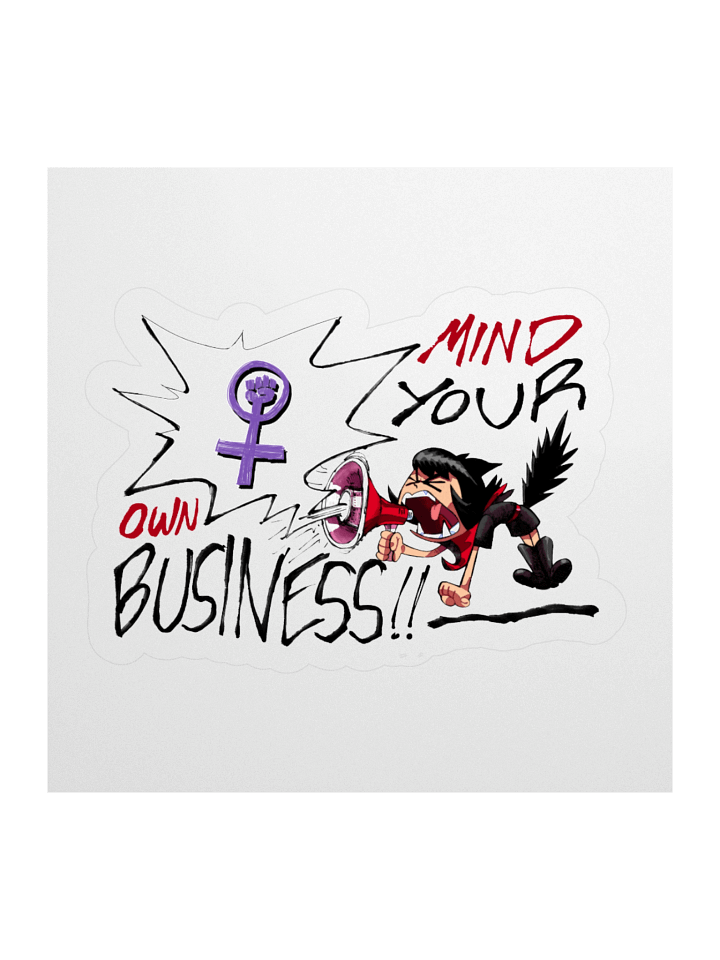 Alunya - “Mind Your Own Business!!” Sticker product image (2)