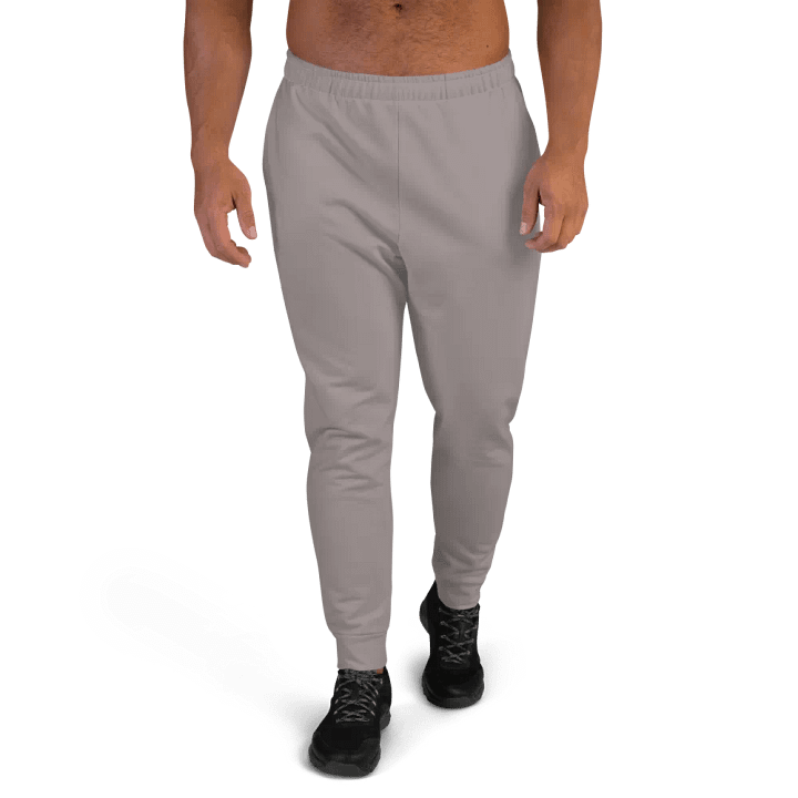 Plain Brownish Gray Light Summer Recycled Polyester Premium Men's Joggers by Treasure Pie product image (1)