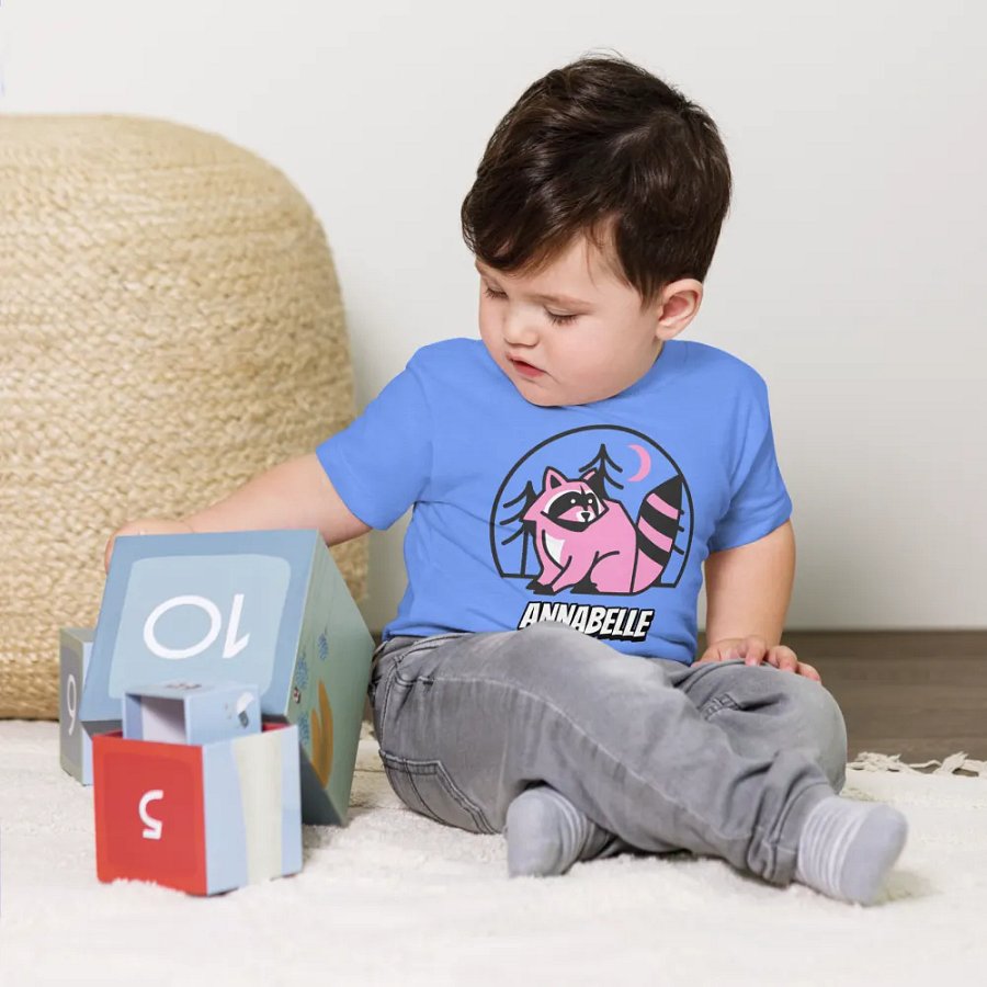Annabelle's Pink Raccoon Toddler Tee product image (11)