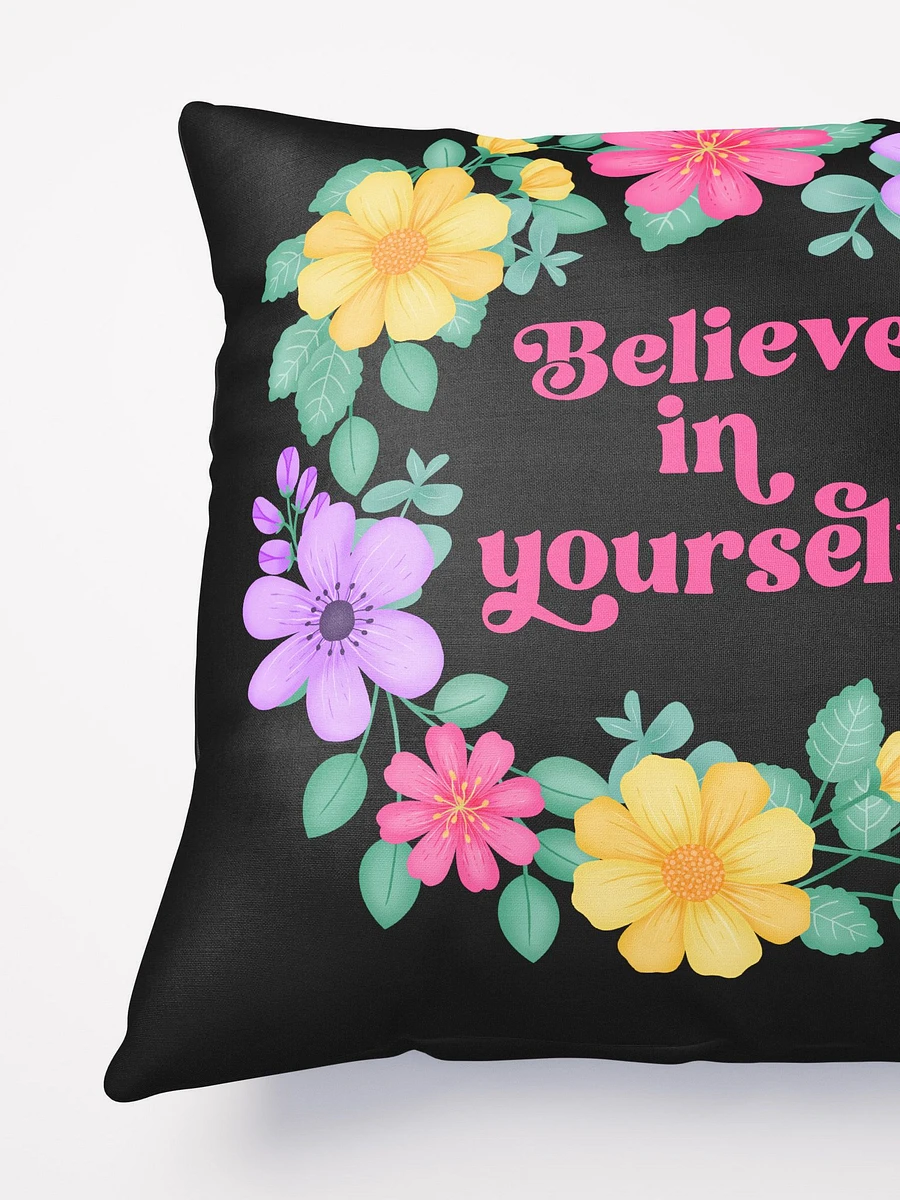 Believe in yourself - Motivational Pillow Black product image (4)