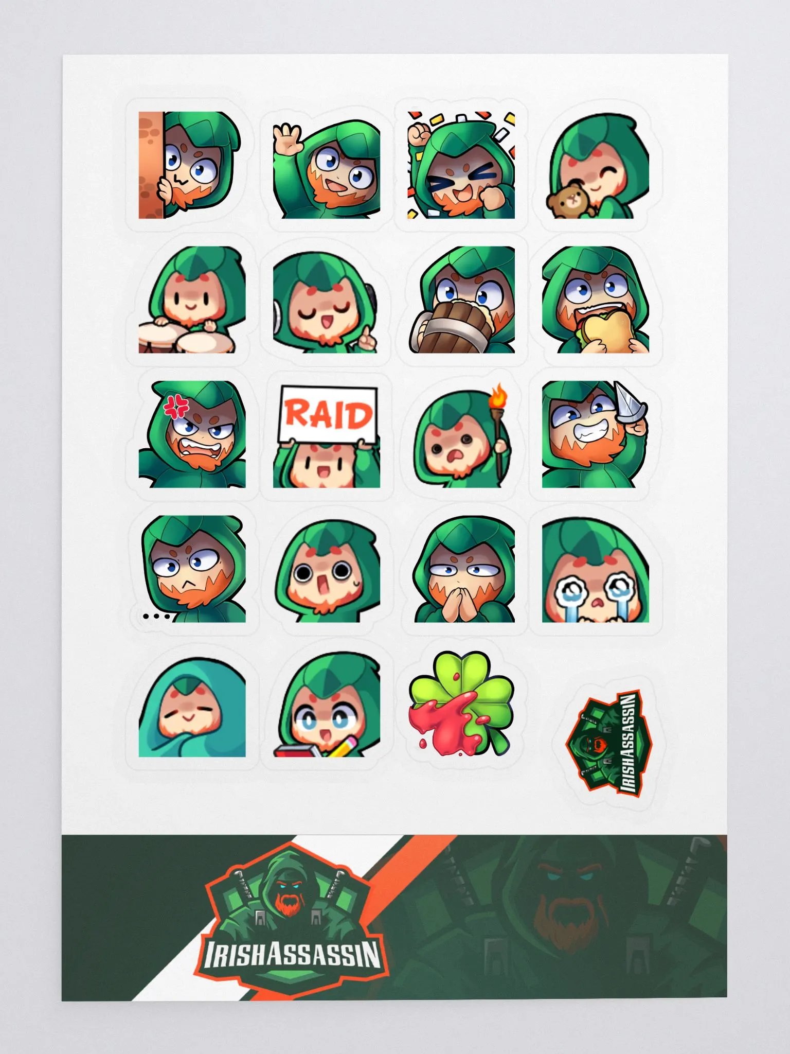 IrishAssassin Emote Sticker Sheet product image (3)