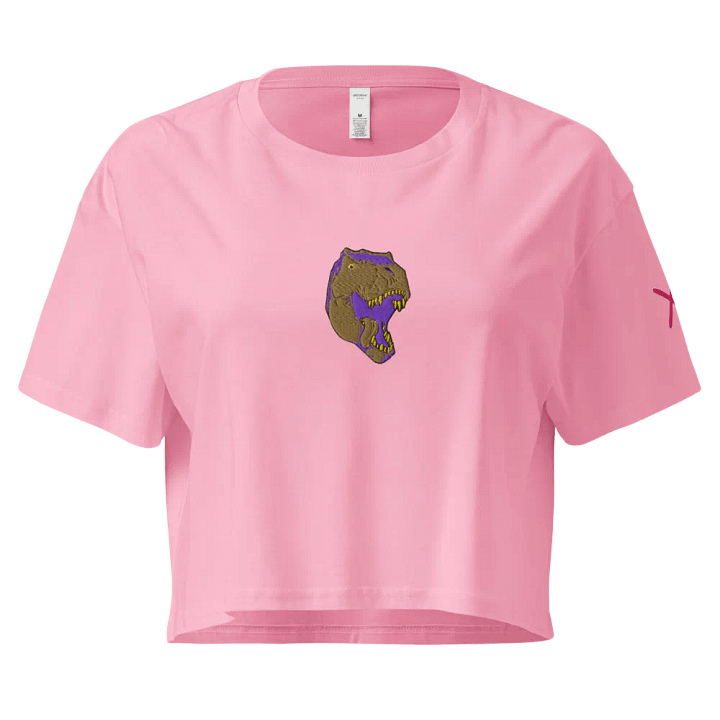 Dino T-rex Ah Crop Top (Embroidered) product image (3)