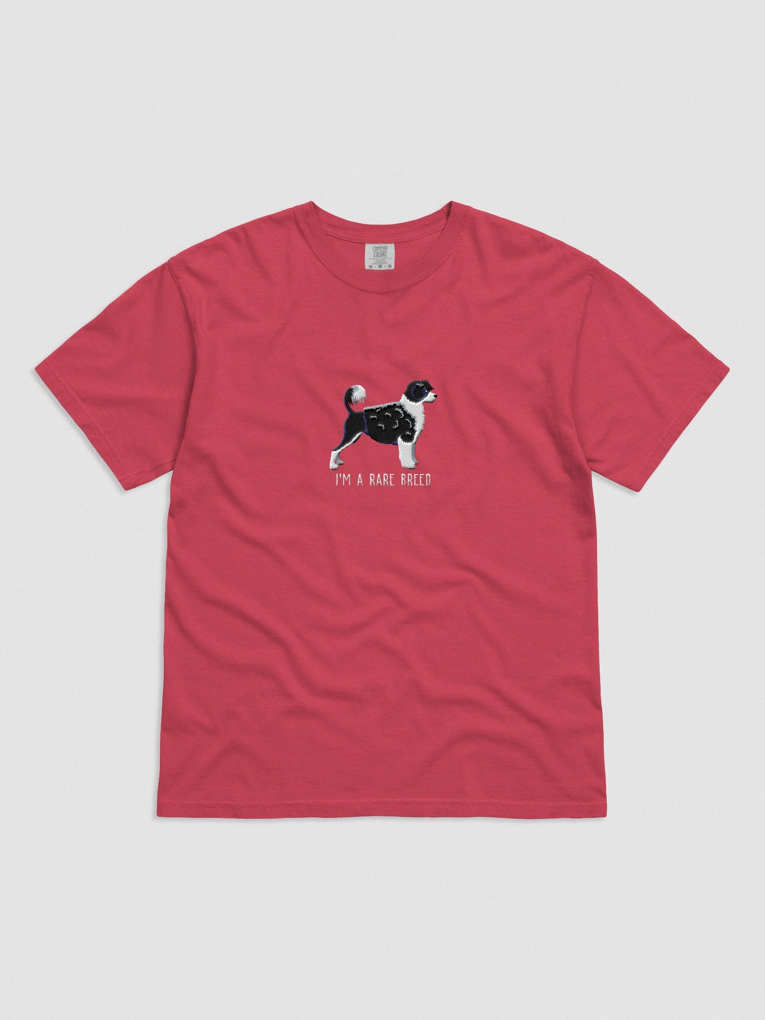 I'm a Rare Breed T-Shirt(Embroidered) of a Portuguese Water Dog(Black & White) product image (4)
