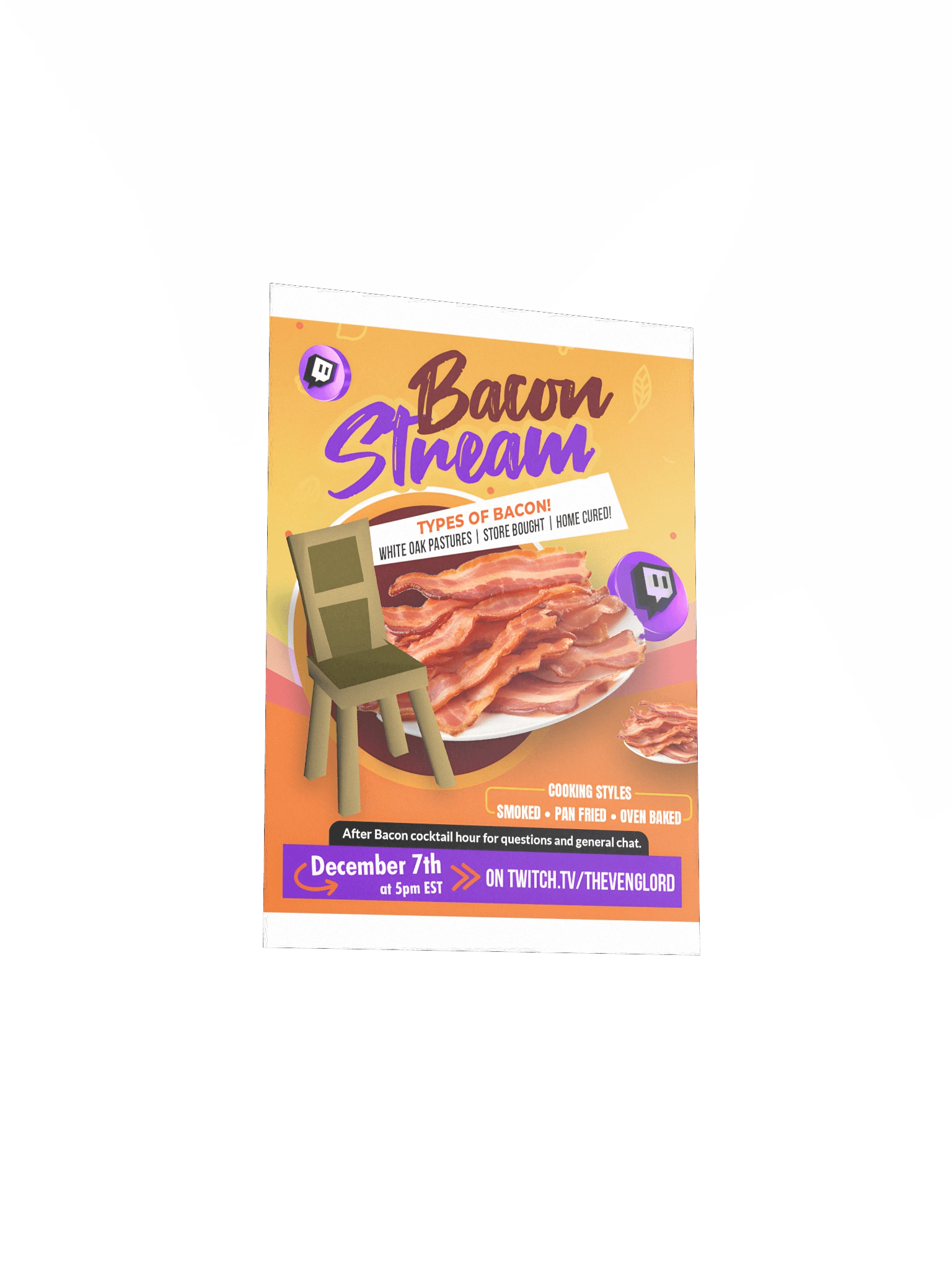 Professional print of the Bacon Stream Poster product image (3)