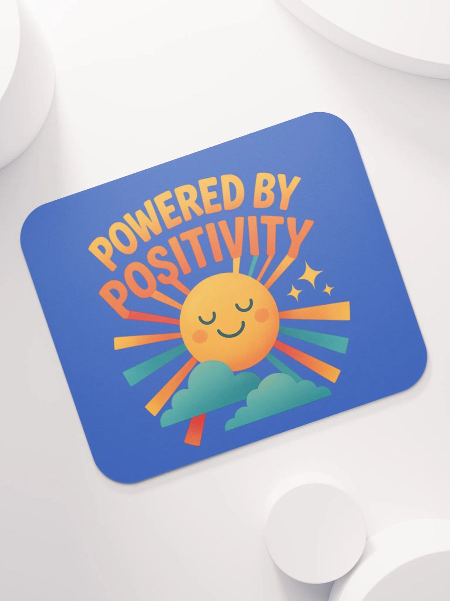 Powered by Positivity – Smiling Sun Mouse Pad product image (7)