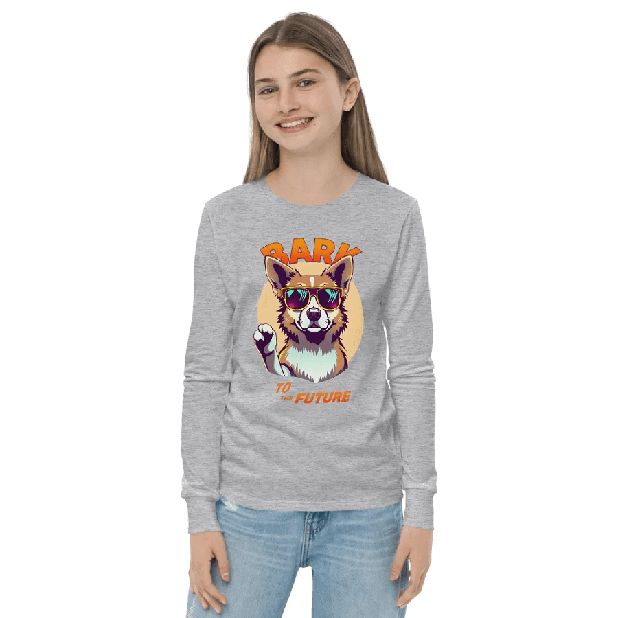 BARK to the Future Dog Youth Long Sleeve Tee Bella+Canvas (Kid's Unisex) product image (21)