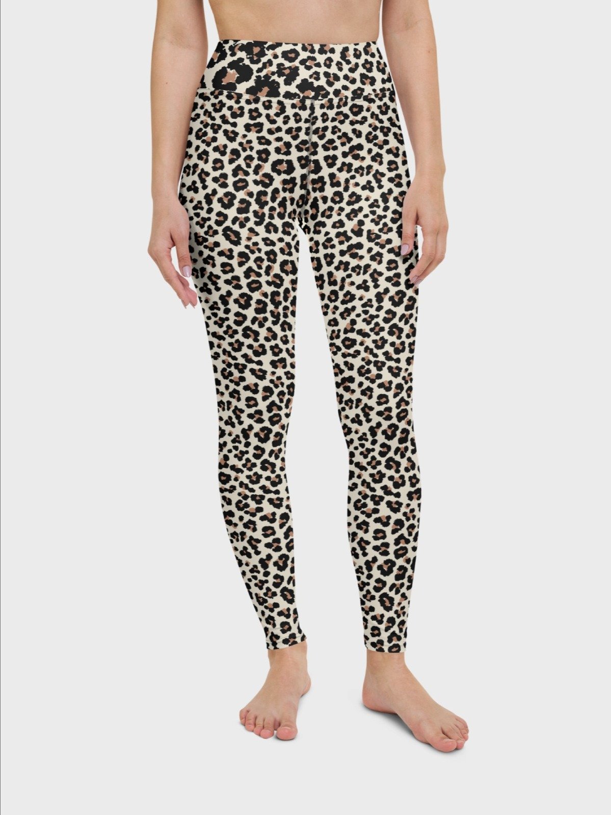 High-Waisted Leggings "Abstract Animal Leopard Skin Fur Pattern" product image (4)