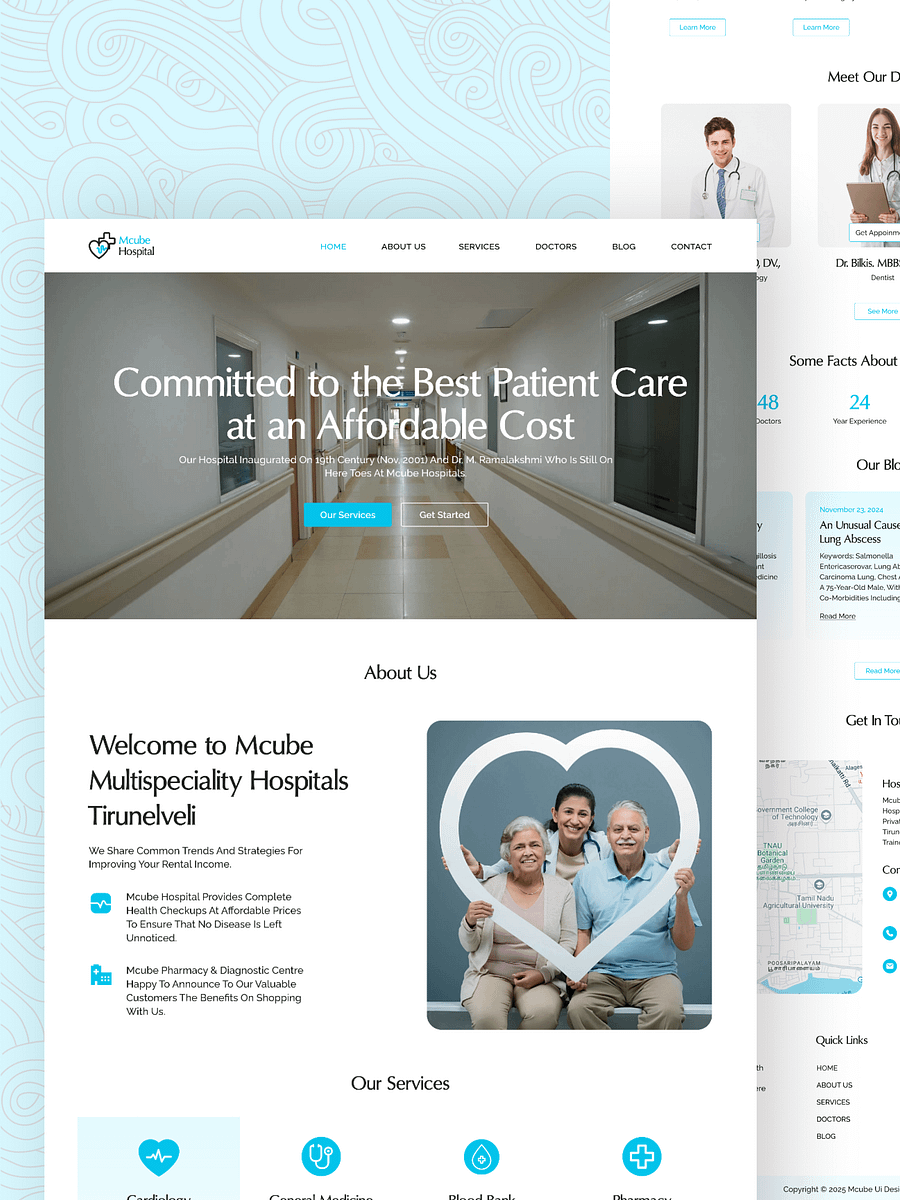 Modern Hospital Website UI Design – Figma Template product image (1)