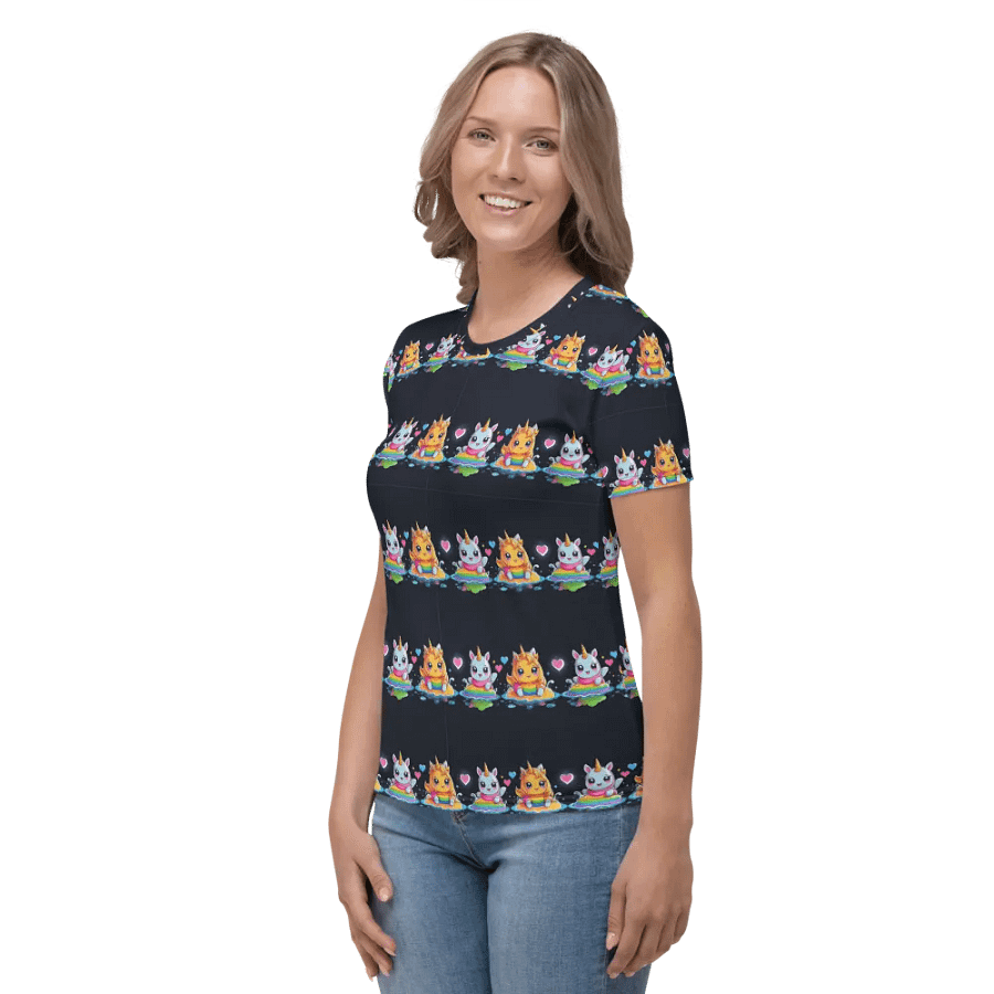 Kawaii Unicorn All Over Print T-shirt product image (4)