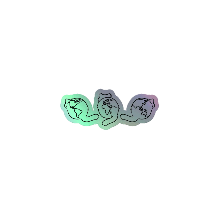 Planet Manul Trio - Holo Sticker product image (1)