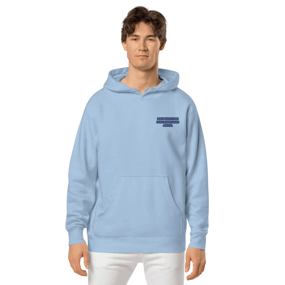 L.C. HEADPHONES ON (electric design) embroidered pigment hoodie product image (3)